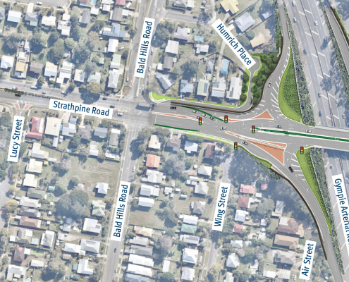 Gympie Arterial Road and Strathpine Road Interchange